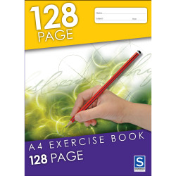 Sovereign Exercise Books A4 8mm Ruled 128pg PACK OF 10