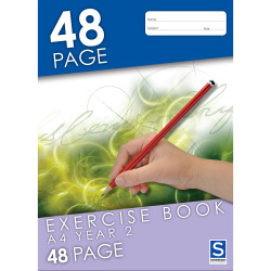 Sovereign Exercise Books A4 Year 2 Ruled 48pg PACK OF 20