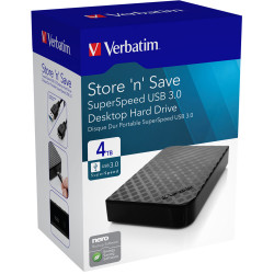 VERBATIM 4TB PORTABLE Hard Drive Black USB 3.0