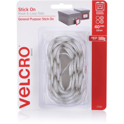 VELCRO® BRAND HOOK & LOOP Dots Stick On 22Mm 40 Dots White