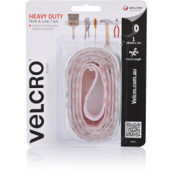 VELCRO® BRAND HOOK & LOOP Tape Heavy Duty 25Mm X 1M White