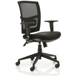 BRIO MESH OFFICE CHAIR Mesh Back With Arms Black