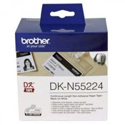 BROTHER DK-N55224 - WHITE CONTINUOUS THICK PAPER ROLL 54MM X 30.48M