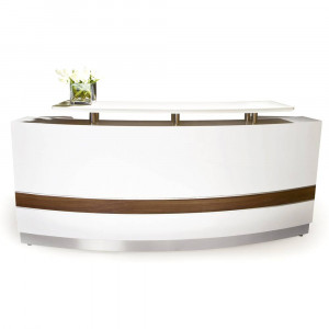Conservatory Reception Counter W 1800 x D 1145 x H 1150mm Gloss White