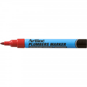ARTLINE PLUMBERS PERMANENT Marker Red Pack of 12