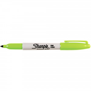 SHARPIE FINE POINT MARKER Permanent 1.0mm Fine Lime Box of 12