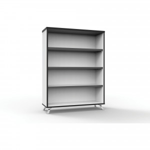 RADID INFINITY BOOKCASE 900Wx315Dx1200mmH Natural White with Black