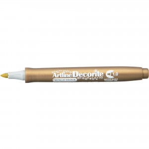 Artline Decorite Markers 1.0mm Bullet Metallic Gold Pack Of 12