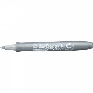 Artline Decorite Markers 1.0mm Bullet Metallic Silver Pack Of 12