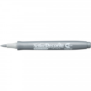 Artline Decorite Brush Markers Metallic Silver Pack Of 12