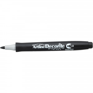 Artline Decorite Markers 1.0mm Bullet Standard Black Pack Of 12