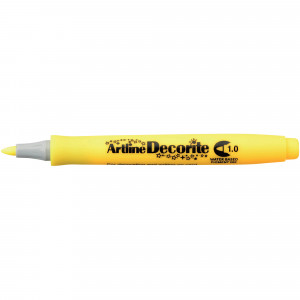 Artline Decorite Markers 1.0mm Bullet Standard Yellow Pack Of 12