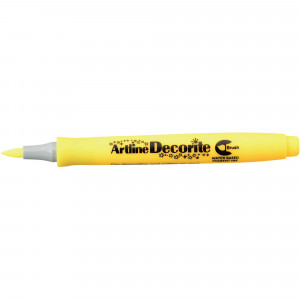 Artline Decorite Brush Markers Standard Yellow Pack Of 12