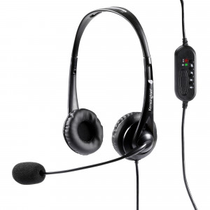 Kensington Stereo USB Headphones with Microphone and Volume