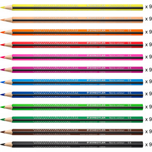 Staedtler Noris Colour Triangular Coloured Pencils Pack of 108 Assorted Colours