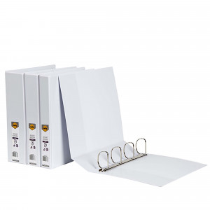 MARBIG INSERT BINDERS A4 2D Ring 25mm White