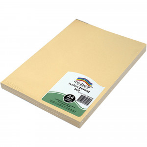 RAINBOW SYSTEM BOARD 150GSM A4 Buff  Pack of 100