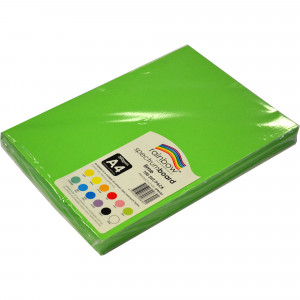 Rainbow Spectrum Board 220gms A4 100 Sheets Lime