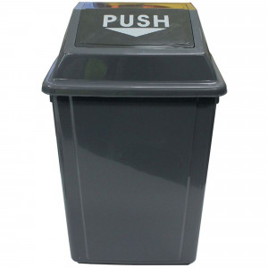 CLEANLINK RUBBISH BIN With Bullet Lid 25L Grey
