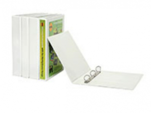 PHOS ESSENTIALS - MARBIG CLEARVIEW INSERT BINDER A4 4D Ring 25MM White