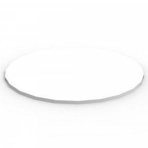 Rapidline Melamine Round Table Top Only 25mm Thick 900mm Diameter White