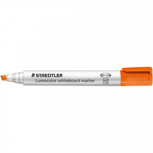 STAEDTLER LUMOCOLOR CHISEL TIP Whiteboard Marker Orange Box of 10