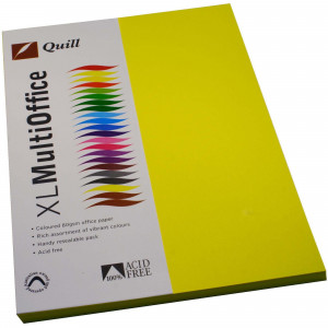 QUILL A4 XL MULTIOFFICE PAPER 80gsm Lemon