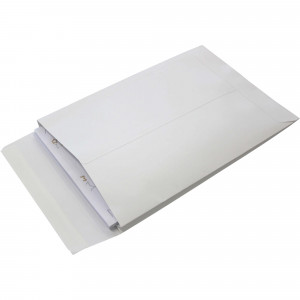 CUMBERLAND EXPANDABLE ENVELOPE StripSeal White 340x229mm Heavy 150gsm Pack of 50
