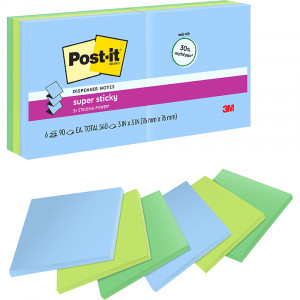 POST-IT R330-6SST NOTE RCYCLD Super Sticky 76x76mm Tropic