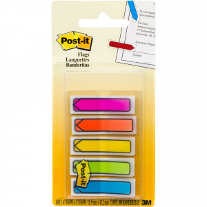 POST-IT 684-ARR2 ARROW FLAGS Bright Blue Green Orange Pink Yellow 12x43 100 Pack