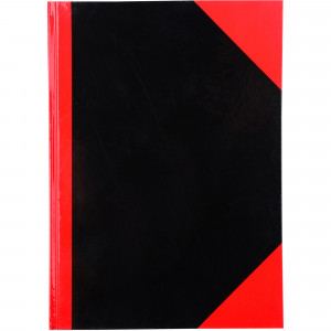 RED AND BLACK NOTEBOOK Gloss Cover A4 150 Leaf Cumberland