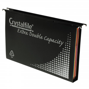 CRYSTALFILE SUSPENSION FILES PP Complete DBL Capacity Black Box of 10