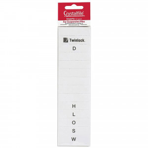 CRYSTALFILE TWINLOCK INSERTS A-Z White 50 Tabs