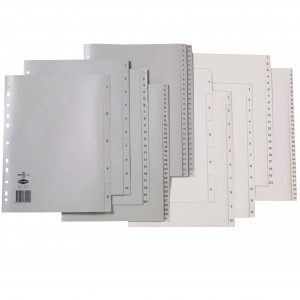 MARBIG COLOURED DIVIDERS A4 PP 1-31 White