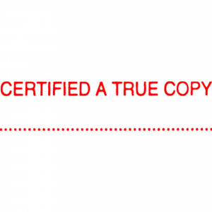 XSTAMPER -1 COLOUR -TITLES A-C 1541 Certified A True Copy Red