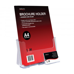 DEFLECT-O BROCHURE HOLDERS A4 Free&W/Mount, + Bus.Card