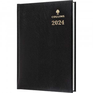COLLINS STERLING SERIES DIARY A5 1 Day To Page 1Hr Black