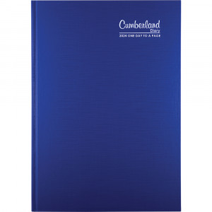 CUMBERLAND PREMIUM CASEBOUND A4 1 day to a page 1/4 Hr Blue