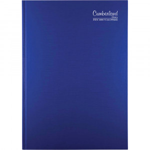 CUMBERLAND PREMIUM CASEBOUND Diary lA5 WTO 1 Hr appointment Blue