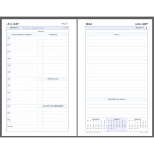 DEBDEN DAYPLANNER REFILL DESK 2 Page Per Day Dated 216x140mm