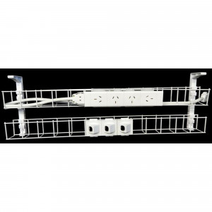 RAPID CABLE MANAGEMENT  Dual Basket 650mm 4GPO + 3Data 1.5m Interconnecting Lead