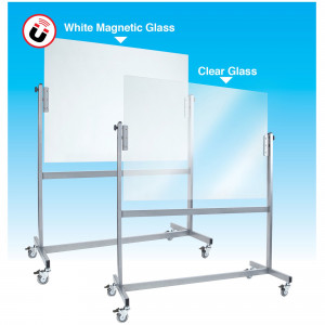VISIONCHART MOBILE GLASSBOARD 1210x855mm White 