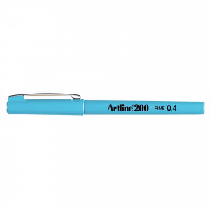 Artline 200 0.4mm Fineliner Pen Light Blue BX12