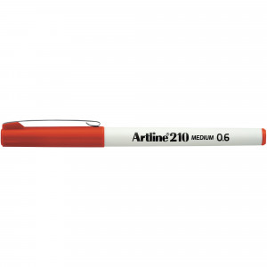 Artline 210 0.6mm Fineliner Pen Dark Red 