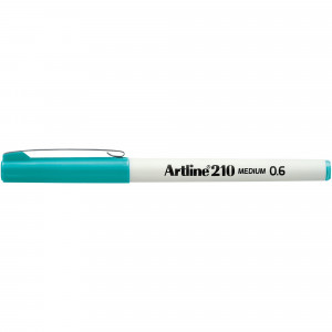 Artline 210 0.6mm Fineliner Pen Turquoise BX12