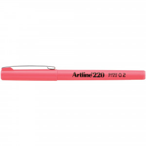 Artline 220 0.2mm Fineliner Pen Pink BX12