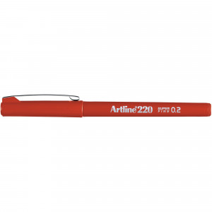 Artline 220 0.2mm Fineliner Pen Dark Red BX12