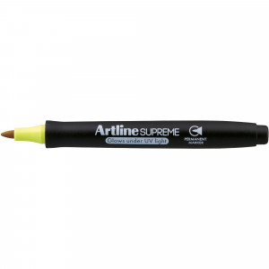 Artline Supreme Permanent Glow In The Dark Marker Yellow BX12