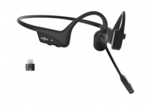 SHOKZ OpenComm 2 UC Stereo Bone Conduction Bluetooth Headset with Wireless USB-C Adapter