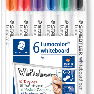 STAEDTLER LUMOCOLOR® Whiteboard Pen 301 Assorted Wallet of 6